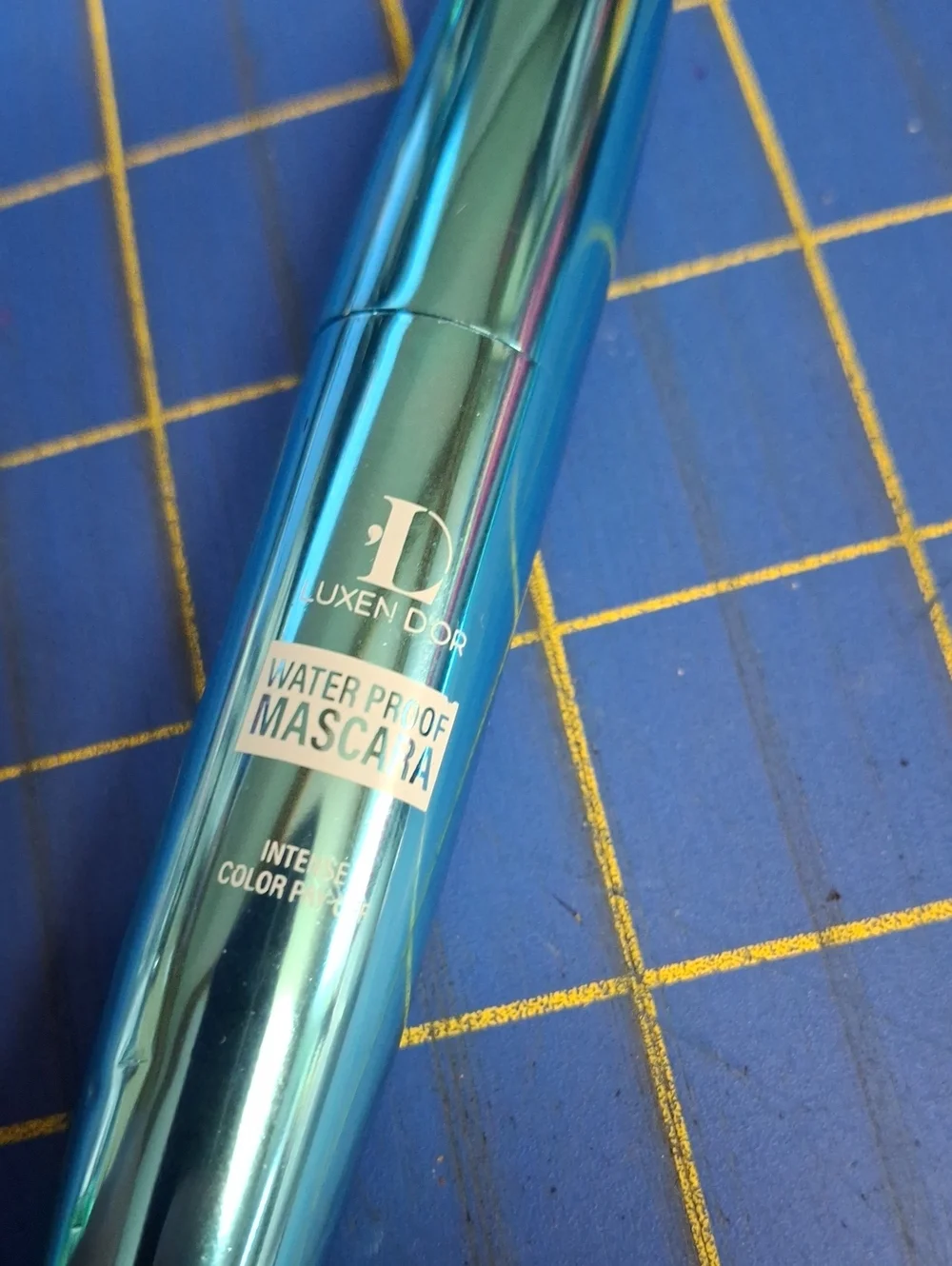 Luxen D'or Blue Metallic Waterproof Mascara Tube New